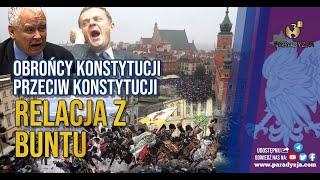 O co naprawdę chodzi? Manifestacja opozycji przeciw konstytucji. Warszawa, Plac Zamkowy 10/10/2021