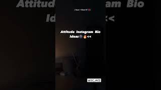 Attitude Instagram bio ideas 