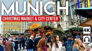 MUNICH, Germany  Christmas Markets & Downtown 4K Walking Tour