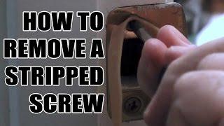 HOW TO REMOVE A STRIPPED SCREW - Easy Everyday Solutions