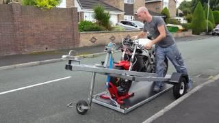 Home built scissor lift bike trailer - for sale