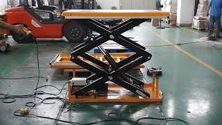 Double scissor lift table