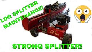 Huskee 22 ton log splitter oil and hydraulic filter maintenance