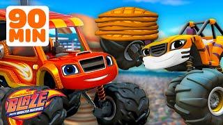 90 MINUTES of Blaze's FOOD Missions, Rescues, & Transformations!  | Blaze and the Monster Machines