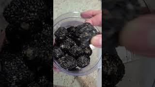 Taiwanese Hsin Tung Yang Black Sesame Ball Cookie Snack, not sweet, not that chewy #shorts