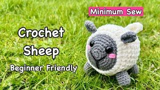 How to crochet a cute Minimum sew Sheep / Amigurumi Sheep ️/ Amigurumi beginner friendly tutorial