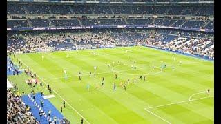 CALENTAMIENTO REAL MADRID SANTIAGO BERNABEU