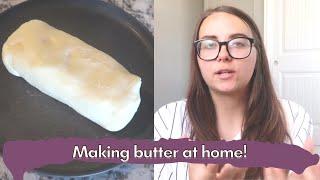 How I Made Butter At Home || Semi-Homemade Butter