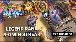 Hearthstone - 5 Game Win Streak at Legend Rank w/ Paladin Deck | Cyber Brawl Dev | August 2024