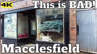 England MACCLESFIELD This is BAD Town Centre CHESHIRE United Kingdom UK 4K