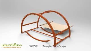 Leisure Season Swing Bed with Canopy (SBWC402) - KitSuperStore.com