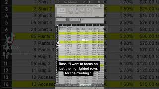 Excel tip shortcut to filter and sort by color