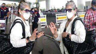 Dimple Kapadia दूर रहो मुझसे Showing Attitude & Being Rude With Media  In Public