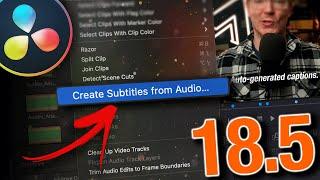 Create Subtitles Automatically in the NEW Davinci Resolve 18.5 Studio!