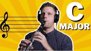 How to PLAY C Major SCALE • on CLARINET