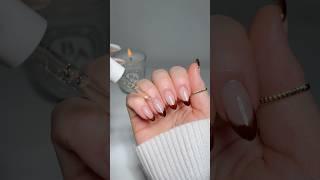 tortoise french tips ️ #fallnails #asmr #nailart #shorts