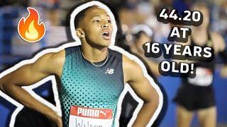 Quincy Wilson INSANE 44.20 U18 WORLD RECORD To Win Men's 400m At Holloway Pro Classic 2024