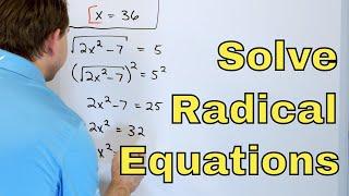 05 - Solving Radical Equations & Identifying Extraneous Solutions - Part 1