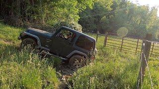 Jumpin pasture ditches in the Jeep & Beef Delivery!!!