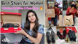 Best Shoes for Women For Running & Walking! Unboxing Adidas & Puma Shoes With Review & Price