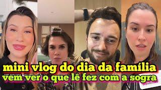 família Santina Mini vlog do dia, vem ver o que lê fez com a mami foi engraçado.