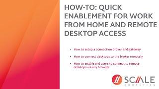 How-To: Quickly Enable Work From Home and Remote Desktop Access