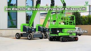 JOVOO Z08TSL 8m Electric Bi-levelling Tracked Scissor Lift