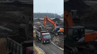 Вывоз грунта с объекта  #грунт #экскаватор #погрузчик #самосвал #благоустройство #строительство