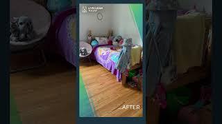 Transforming Kids' Bedrooms by Live Clean Today #cleaning #cleaningvlog #beforeandafter