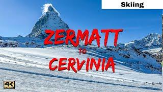 ZERMATT nach CERVINIA Skifahren in der Schweiz | Von der Schweiz nach Italien mit den Ski