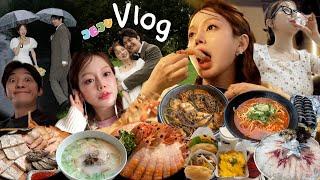 vlog | +3kg 제주 여행 | 매일 기본 3차가는 신혼부부 | 1주년 리마인드 웨딩‍️ | 제주 웨딩스냅 | 찐맛집투어 | 올레시장 마농통닭 | 오는정김밥&흑돼지라면