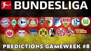 2020-2021 BUNDESLIGA  MATCHDAY 8 PREDICTIONS