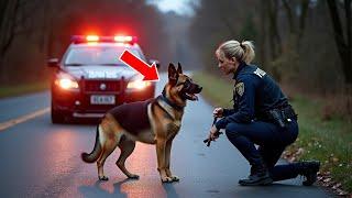 K9 DOG FLAGS DOWN COP, MINUTES LATER, RESCUERS SWARM THE WOODS, THE REASON IS UNTHINKABLE...