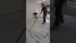  Epoxy & Polyaspartic Vinyl Flake Garage Floor. #epoxy #garage #floor #epoxy  #satisfying #asmr