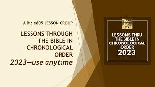 Through the entire Bible, lessons taught in 2023, use anytime