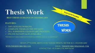 M tech PhD Thesis Guidance in Chandigarh