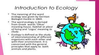 Ecology and Ecosystem introduction