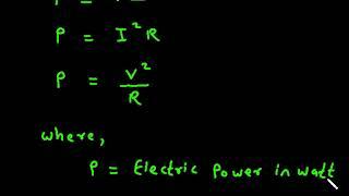 Electric power formula