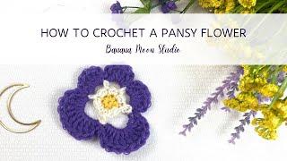 How to crochet a Pansy flower