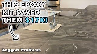 How To Install A Leggari Stone Kit Over Old Kitchen Laminate Countertops | DIY Friendly Step By Step