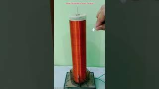 Tesla Coil Wireless Power Transfer Project and Plasma Magic Bulb #shorts #teslacoil
