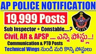 AP Police recruitment I AP POLICE Notification I AP Police New Vacancy 19,999 Posts I Full Details