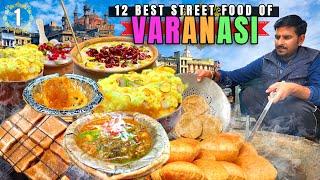 Street Food in Varanasi - ULTIMATE 18-HOUR OLDEST Indian Street Food Tour in Banaras, U.P India! 