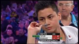 2015 Grand Slam of Darts Group H - Taylor vs Rodriguez pt1