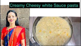 Creamy cheesy white sauce pasta  #viralyoutubeshorts #viralrecipe #viralvideo #foodie #chesselover