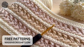 Very Easy & Unique Crochet Pattern for Beginners! ️ Crochet Stitch for Baby Blanket, Bag & Scarf