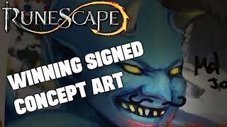 Winning Signed RuneScape Concept Art