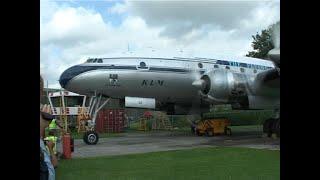 Engine start of Constellation N749NL at Lelystad Airport.