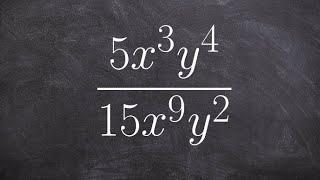 Simplify rational expression using the rules of exponents