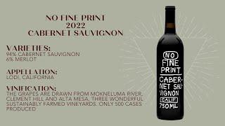 WINECULT Bottle Breakdown - No Fine Print 2022 Cabernet Sauvignon